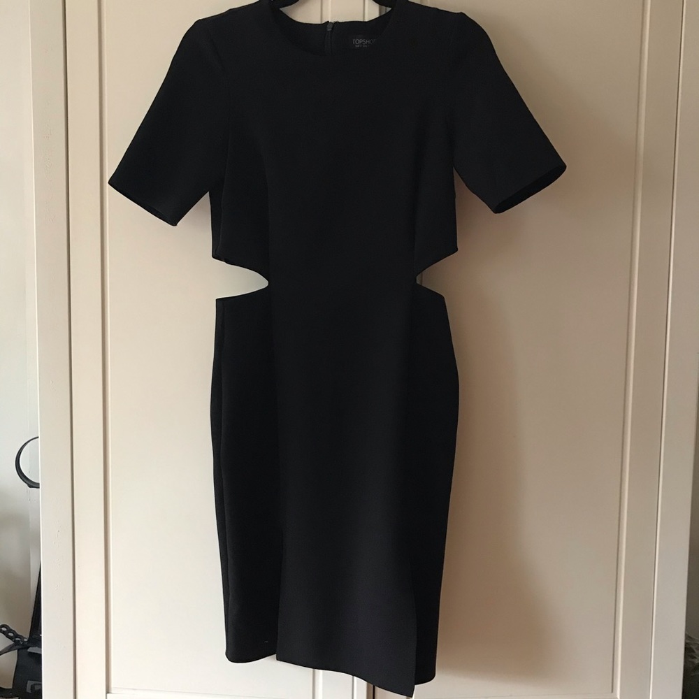 TOPSHOP little black dress with cut outs